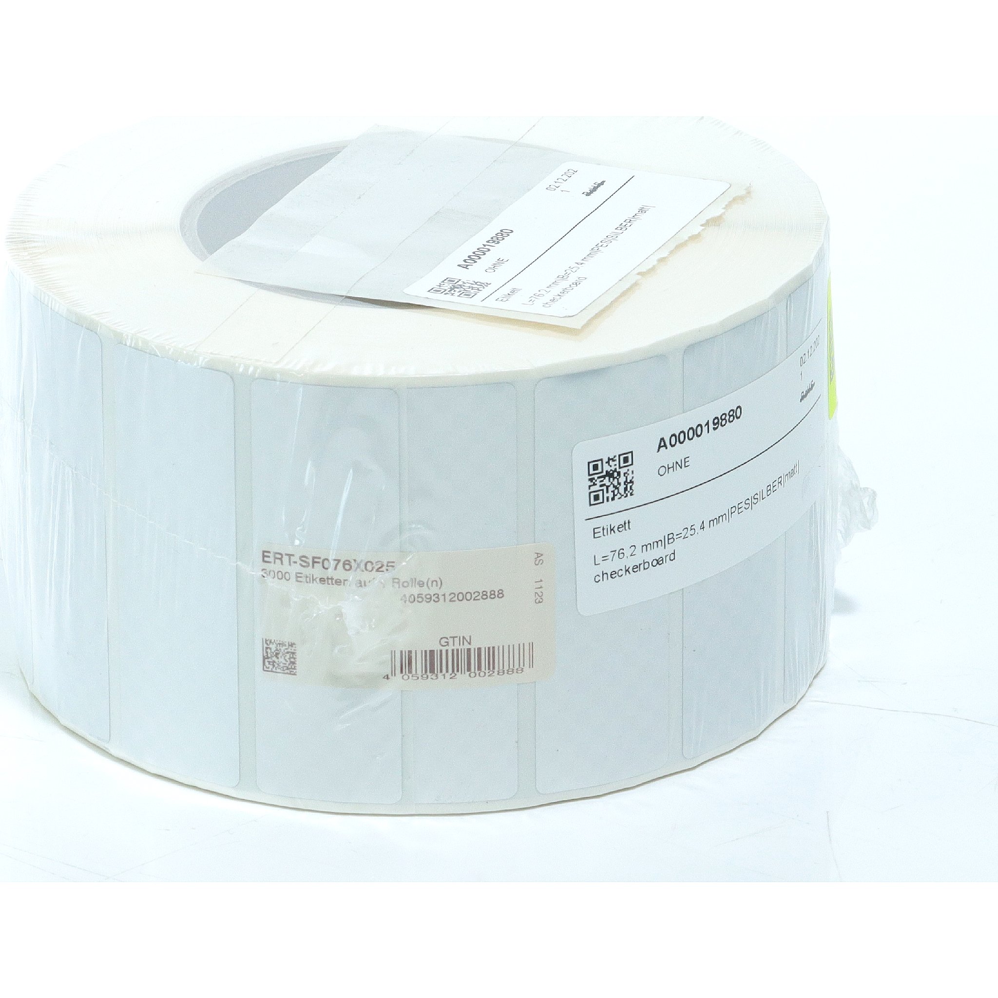 Ettiketten Silber Matt 3000STK pro Rolle  Neu OVP
